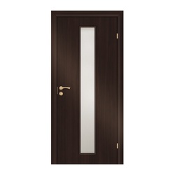 Полотно дверное OLOVI ламинир. Венге 600х2000мм со стеклом L2 с замком