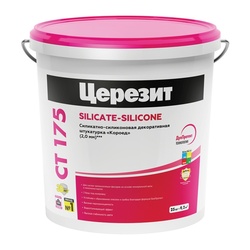 Штукатурка силикатно-силиконовая декоративная Церезит СТ 175 короед 2 мм, база (25 кг)