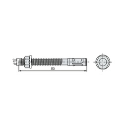 Анкер клиновой SWFS М10х95 (2 шт)