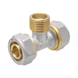 Тройник для металлопластиковых труб 20х1/2" НР