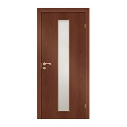 Полотно дверное OLOVI ламинир. Итальянский Орех 700х2000мм со стеклом L2 с замком