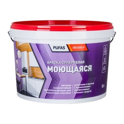 Краска моющаяся Pufas Decoself белая (14,7 кг)
