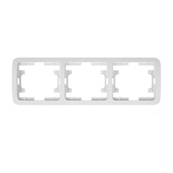 Рамка 3-х постовая Mimoza 22013, горизонтальная, белая
