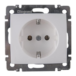 Розетка с/у Valena 694280, 1 гнездо, с/з, белая
