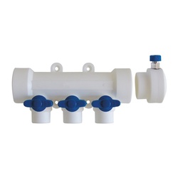 Коллектор полипропилен с шаровыми кранами 40мм x 3 отвода x 20мм, ВР