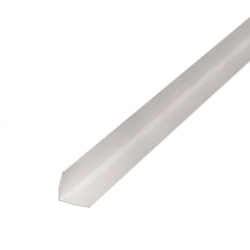 Угол отделочный из ПВХ, белый, 2700х15х15 мм