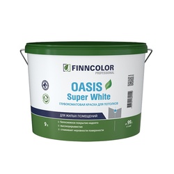 Краска для потолка Finncolor Oasis Super White (9 л)