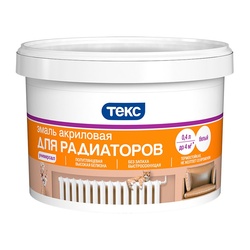 Эмаль акриловая для радиаторов Текс белая полуглянц. (0,4 л)