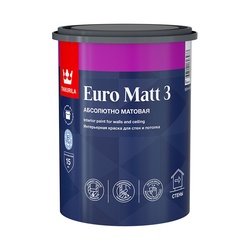 Краска интерьерная Tikkurila/Tikkivala Euro Matt 3 основа А глубоко матовая (0,9 л)