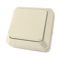 Выключатель о/у Ладога SQ1801-0002, 1 клавиша, б/инд, слоновая кость