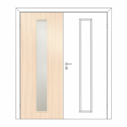 Полотно дверное ответка Olovi, со cтеклом, дуб беленый, б/п, с/ф (L2 600х2000 мм)