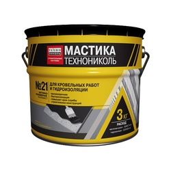 Мастика БПХ кров. битумно-полимерн. Технониколь №21 (Техномаст), 3 кг