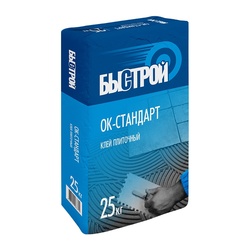 Клей для плитки Быстрой ОК-стандарт (25 кг)