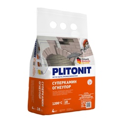 Огнеупорная смесь Plitonit СуперКамин, 4 кг