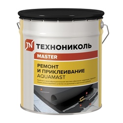 Мастика битумная АкваМаст гидроизоляционная для ремонта и приклеивания, 18 кг
