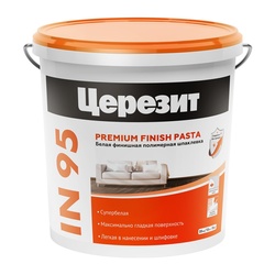 Шпаклевка полимерная Церезит IN 95 финишная всесезонная супербелая (25 кг)