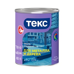 Эмаль Текс ПФ-115 белая матовая (0,9 кг)