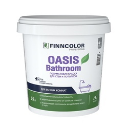 Краска для стен и потолков Finncolor Oasis Bathroom основа С полуматовая (0,9 л)