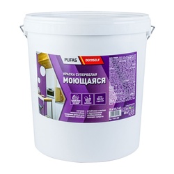 Краска моющаяся Pufas Decoself белая (21,5 кг)