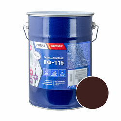Эмаль Pufas Decoself ПФ-115 коричневая (5 кг)