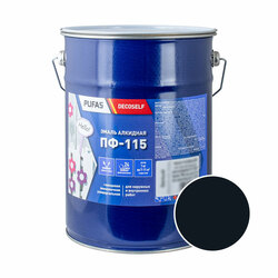 Эмаль Pufas Decoself ПФ-115 черная (5 кг)