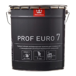 Краска интерьерная Tikkurila/Tikkivala Prof Euro 7 основа A матовая (9 л)