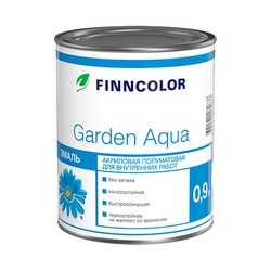 Эмаль акриловая Finncolor Garden Aqua база A полуматовая (0,9 л)