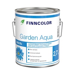 Эмаль акриловая Finncolor Garden Aqua база A полуматовая (2,7 л)