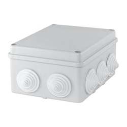 Коробка разветвительная о/у 150х110х70 мм, 10 вводов, серая IP55