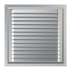 Решетка Era МЦ 250х250 мм, с москитной сеткой, металл оцинк.