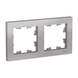 Рамка 2-х постовая AtlasDesign ATN000302, универсальная, алюминий