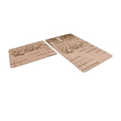 Набор ковриков для ванной, бежевый, 500х800 мм, 500х500 мм (2 шт.)