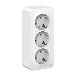 Розетка о/у Blanca BLNRA010311, 3 гнезда, с/з, белая