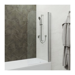 Штора душевая к ванне Тритон Соло, хром, 750х1400 мм