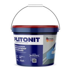 Гидроизоляционная мастика Plitonit WaterProof Standard базового уровня для внутренних работ (14 кг)