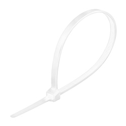 Хомут-стяжка Biber 112520 нейлоновый, белый, 2,5х200 мм (уп.100 шт.)