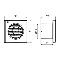 Вентилятор вытяжной НашВент Опера 100, 99 м3/ч