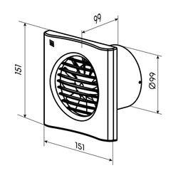 Вентилятор вытяжной НашВент Опера 100 Плюс 125, 122 м3/ч