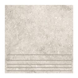Ступень клинкерная плитка Керамин Вермонт 1, светло-серый, 298х298х7 мм